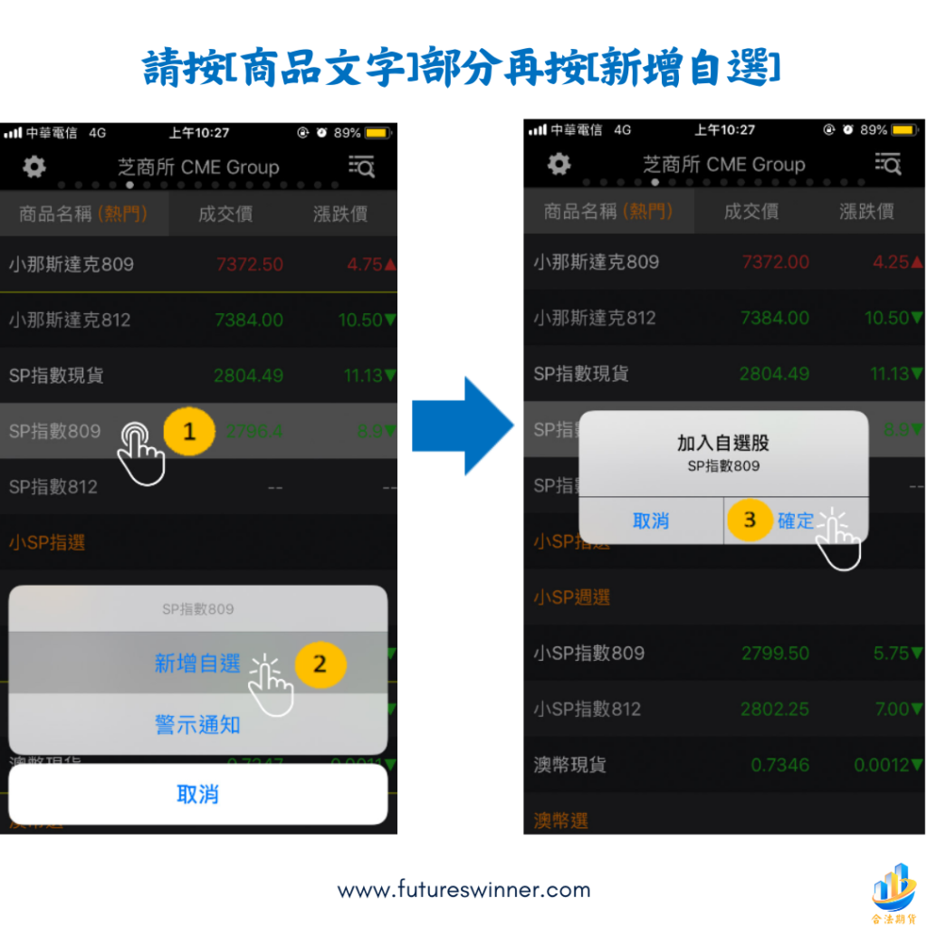 元大期貨精靈新增自選@futureswinner.com