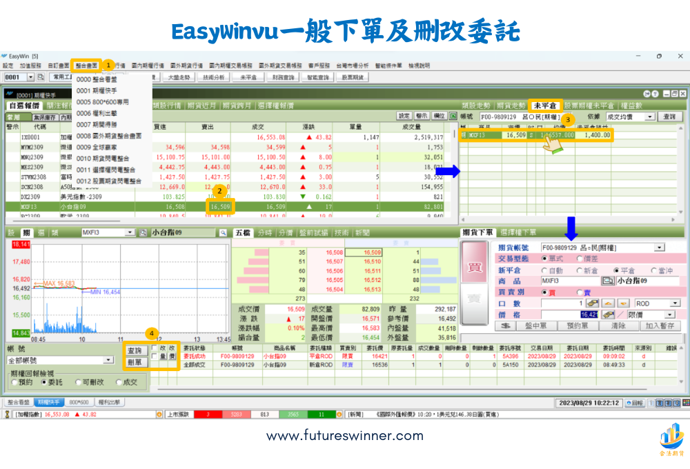 EasyWin下單交易@futureswinner.com