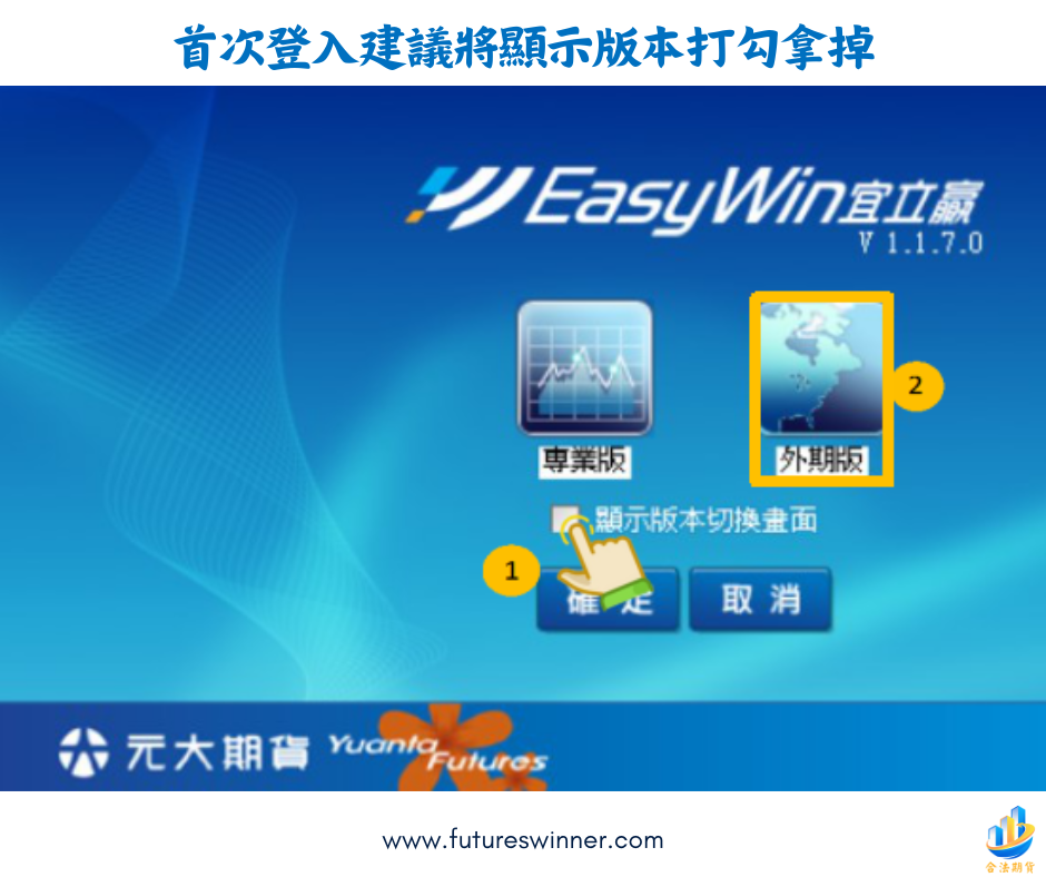 EasyWin登入畫面@futureswinner.com